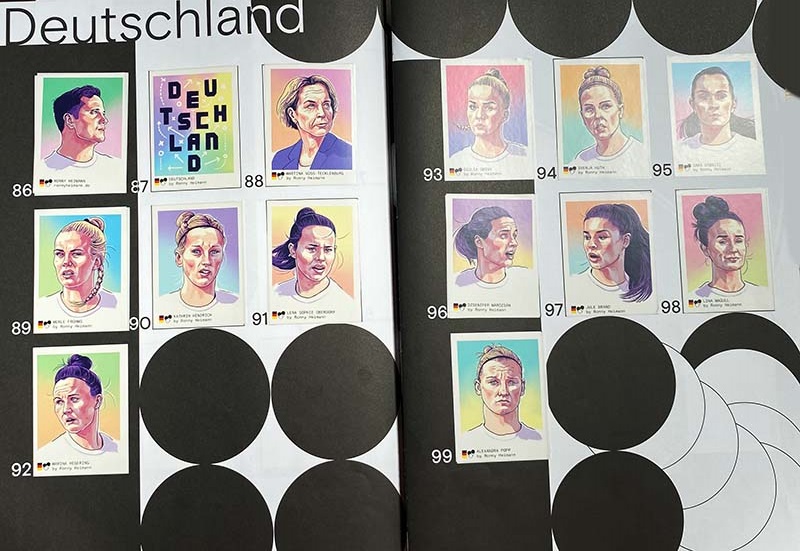 DEUTSCHLAND EINZELSTICKER (EM 2022 der Frauen von tschutti heftli)