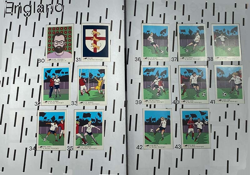 ENGLAND EINZELSTICKER (EM 2022 der Frauen von tschutti heftli)