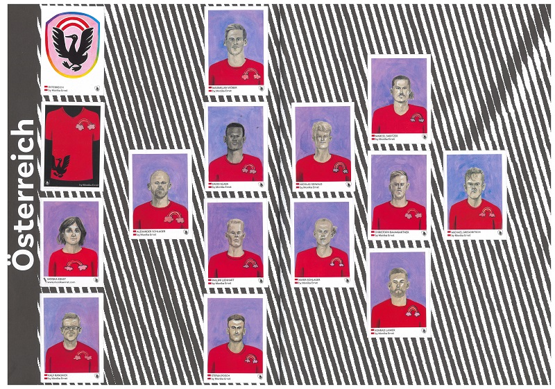 ÖSTERREICH - Einzelsticker zur EM der Männer 2024