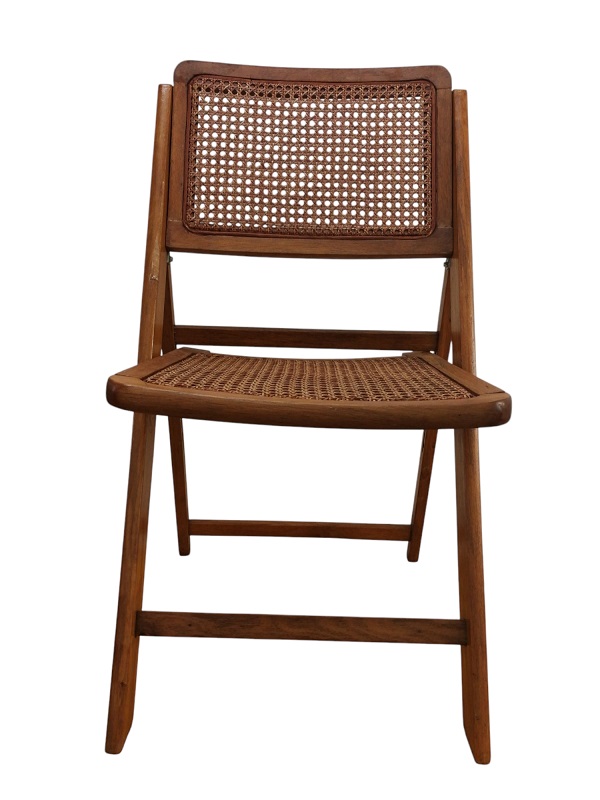 Antiker Klappsessel mit Wr. Geflecht