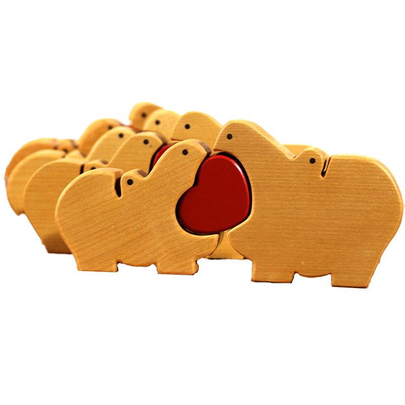 Decorative HIPPOS WITH HEART
