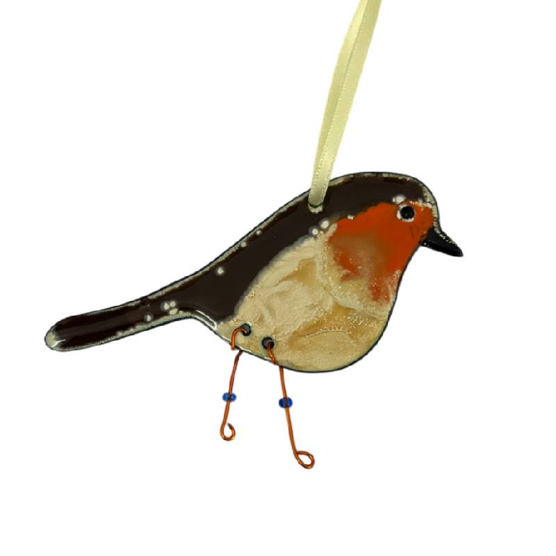 Emaille-Behang ROTKEHLCHEN