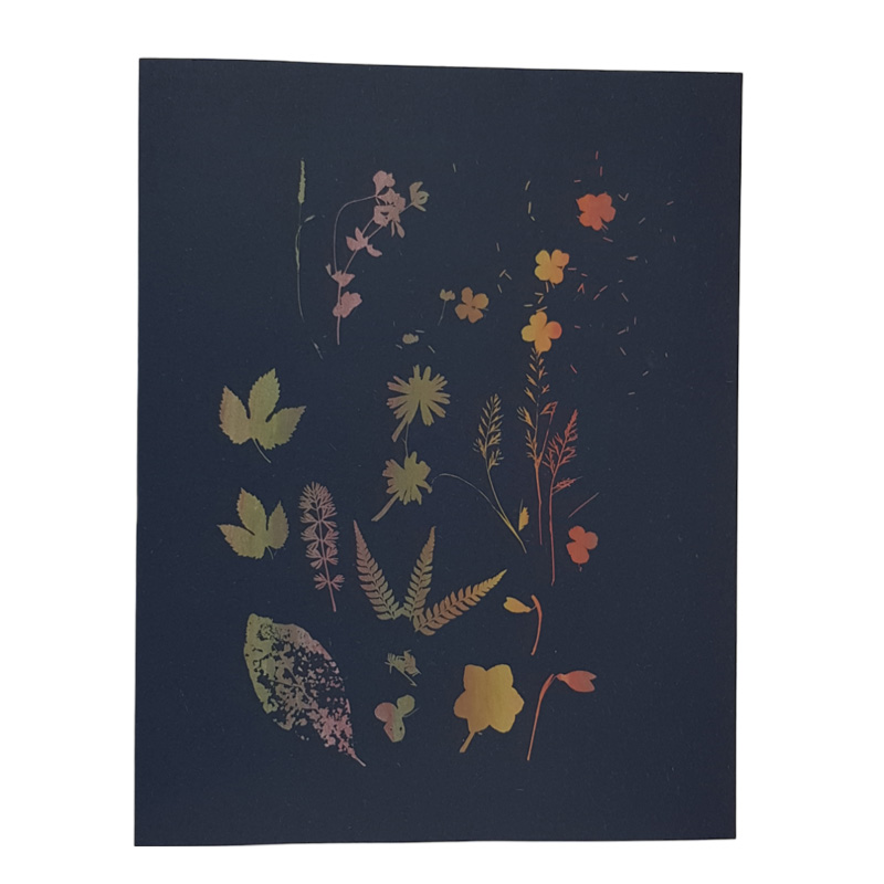 Kunstdruck: FRÜHLINGSGARTEN  Woll-Papier