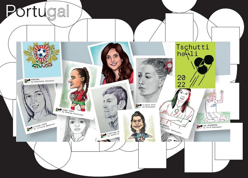 PORTUGAL STICKERBOGEN & EINLEGER (EM 2022 der Frauen von tschutti heftli)
