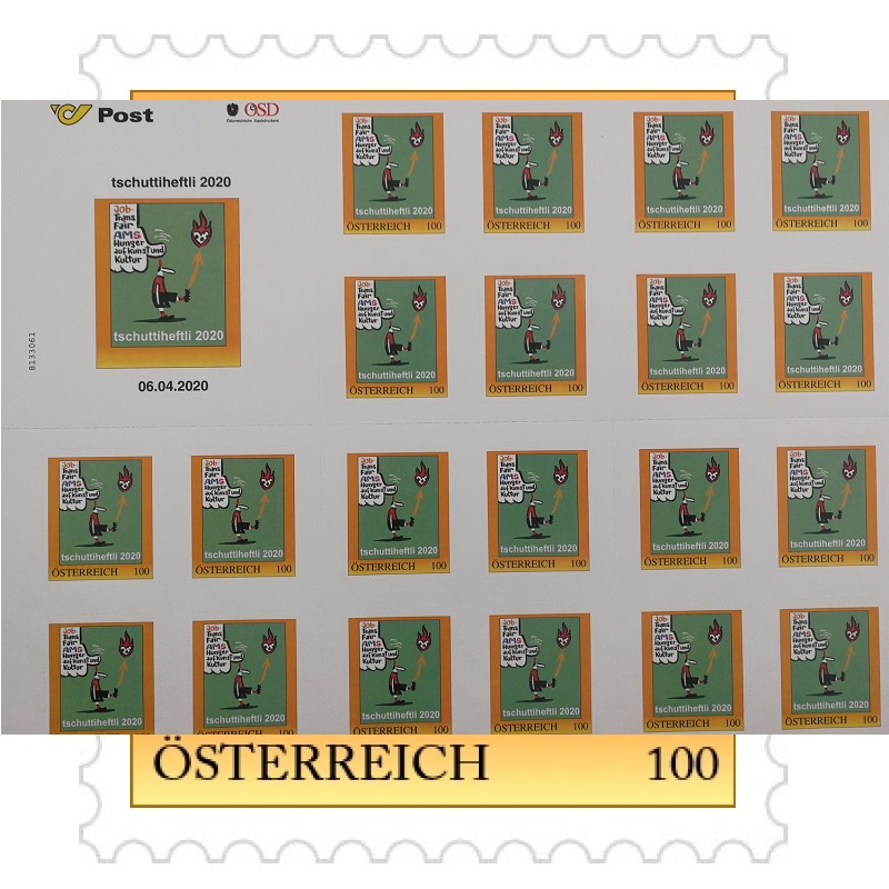 tschutti SONDERMARKE 2020 (Briefmarkenbogen)